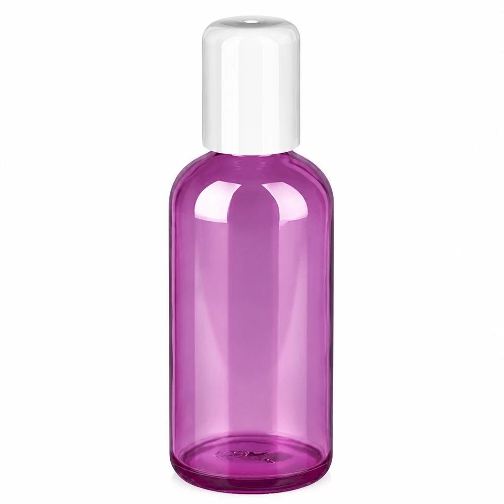 Flacone roll-on in vetro viola di alta qualità da 100 ml per una distribuzione precisa del prodotto