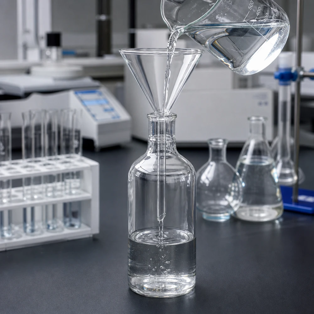 Entonnoir Ø 85mm - verre borosilicate 3.3 - angle 60° Entonnoir de laboratoire professionnel 85mm en verre borosilicaté de haute qualité pour une filtration sûre