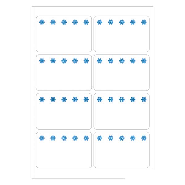 Tiefkühletiketten weiß (56 Aufkleber) 26x40mm