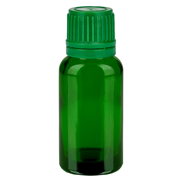 20ml Flasche 11mm Schraubverschluss grün Originalitätsverschluss GreenLine UT18/20
