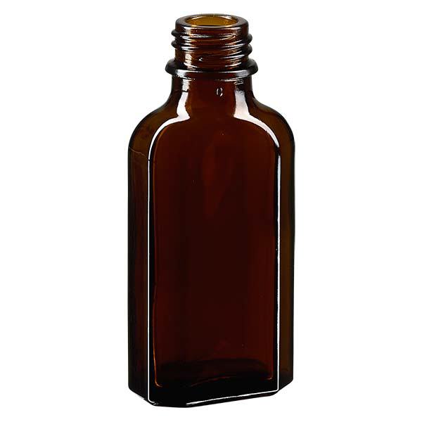 Flacone da 50 ml marrone DIN22 50 ml Meplat bottiglia marrone DIN22 filo vetro bottiglia quadrata per medicina cosmetici aromaterapia vuoto