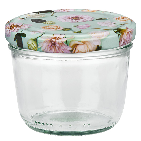 230ml Sturzglas + BasicSeal Deckel Blume mint UNiTWIST