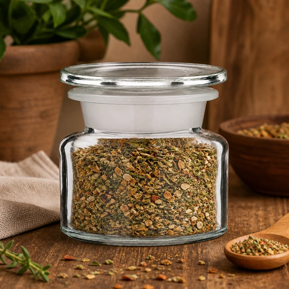 Barattolo compatto per spezie a collo largo da 50 ml con miscela di erbe aromatiche e spezie per la cucina e la dispensa