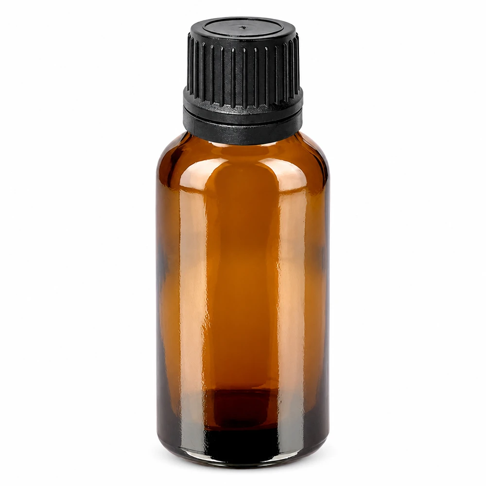 30ml Tropfflasche 1mm schwarz Originalitätsverschluss BrownLine UT18/30 Hochwertige 30ml Glasflasche braun mit Tropfeinsatz für präzise Anwendung von Essenzen