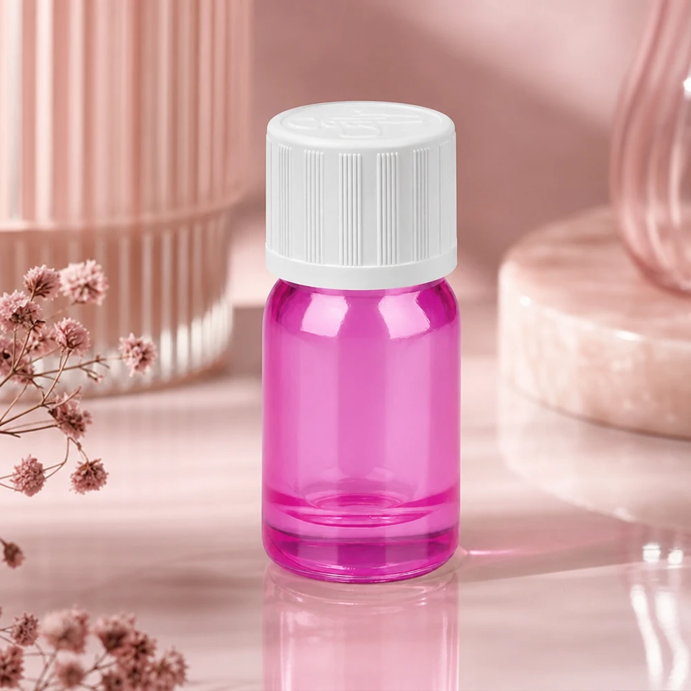 5ml Flasche 11mm Schraubverschluss weiß Standard Kindersicher PurpleLine UT18/5 Praktische 5ml Violettglas-Flasche mit Tropferfunktion geeignet für präzise Dosierung von Wirkstoffen
