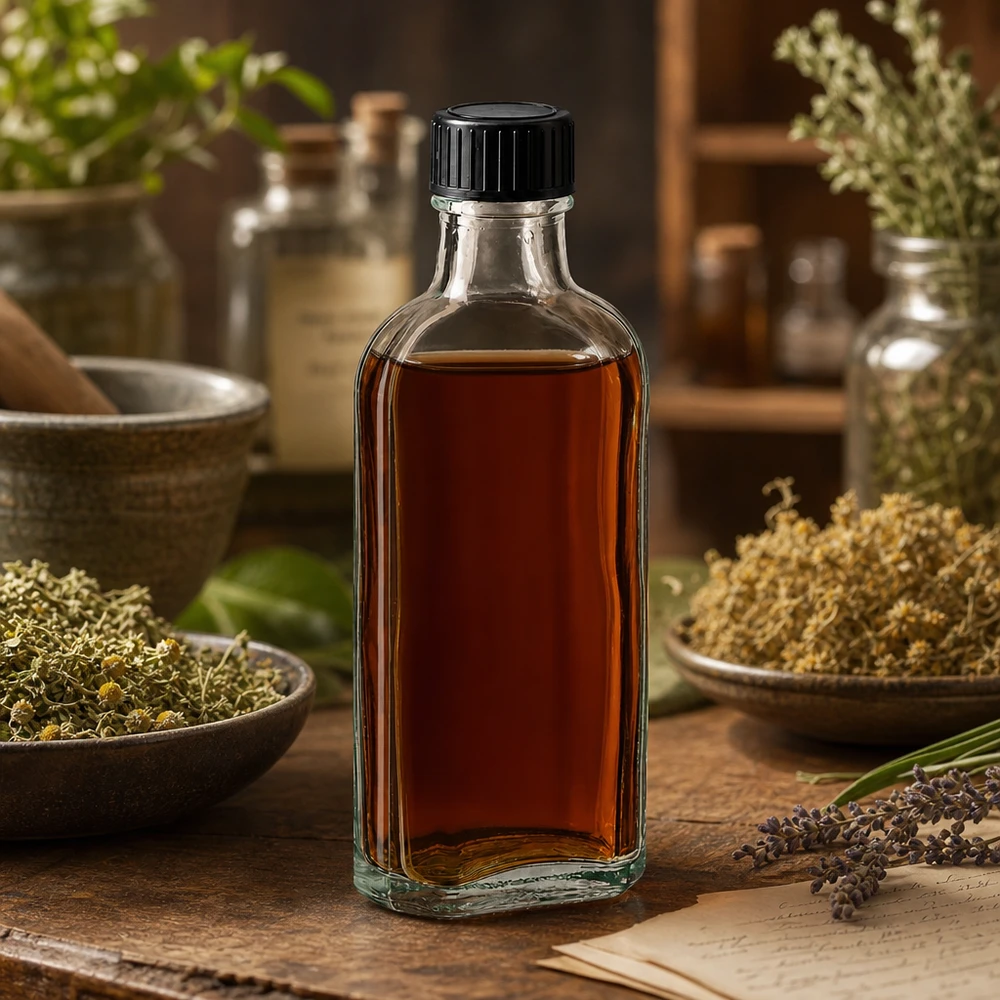Transparente Meplat Flasche 100ml mit auslaufsicherem EPE-Verschluss für ätherische Öle und Extrakte