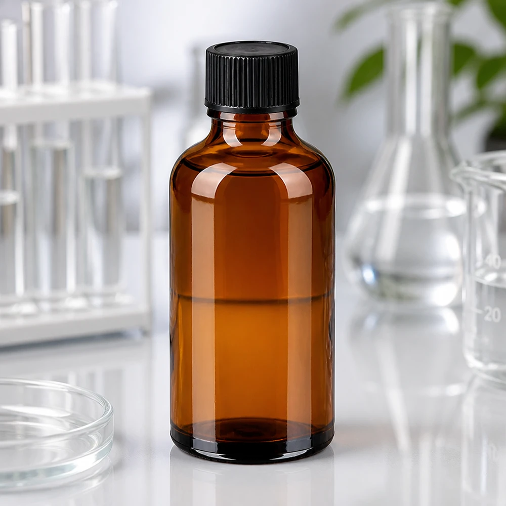 50ml flacon compte-gouttes. 1mm noir STD BrownLine UT18/50 Flacon compact en verre brun de 50 ml avec bouchon compte-gouttes noir ergonomique pour une utilisation facile