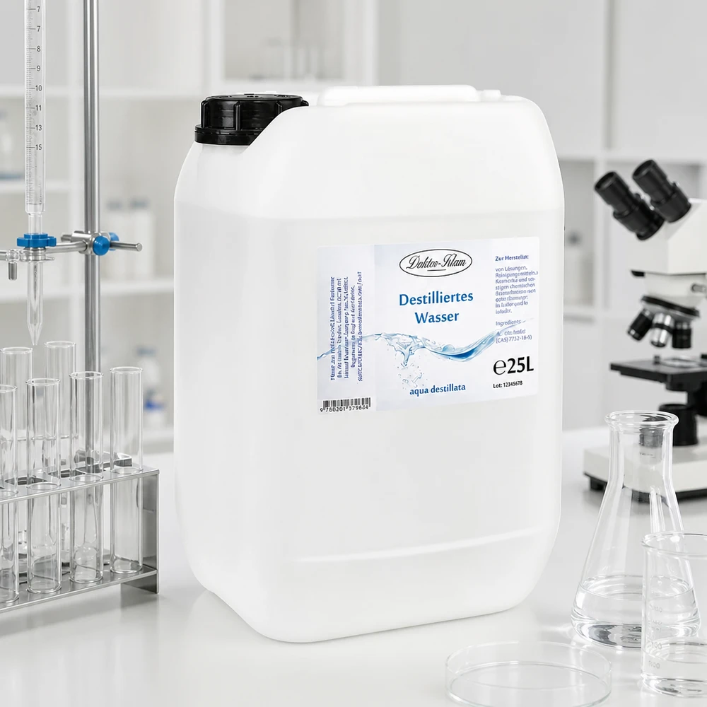 Destilliertes Wasser 25L Doktor-Klaus 25 Liter Premium destilliertes Wasser Doktor-Klaus für medizinische und technische Zwecke