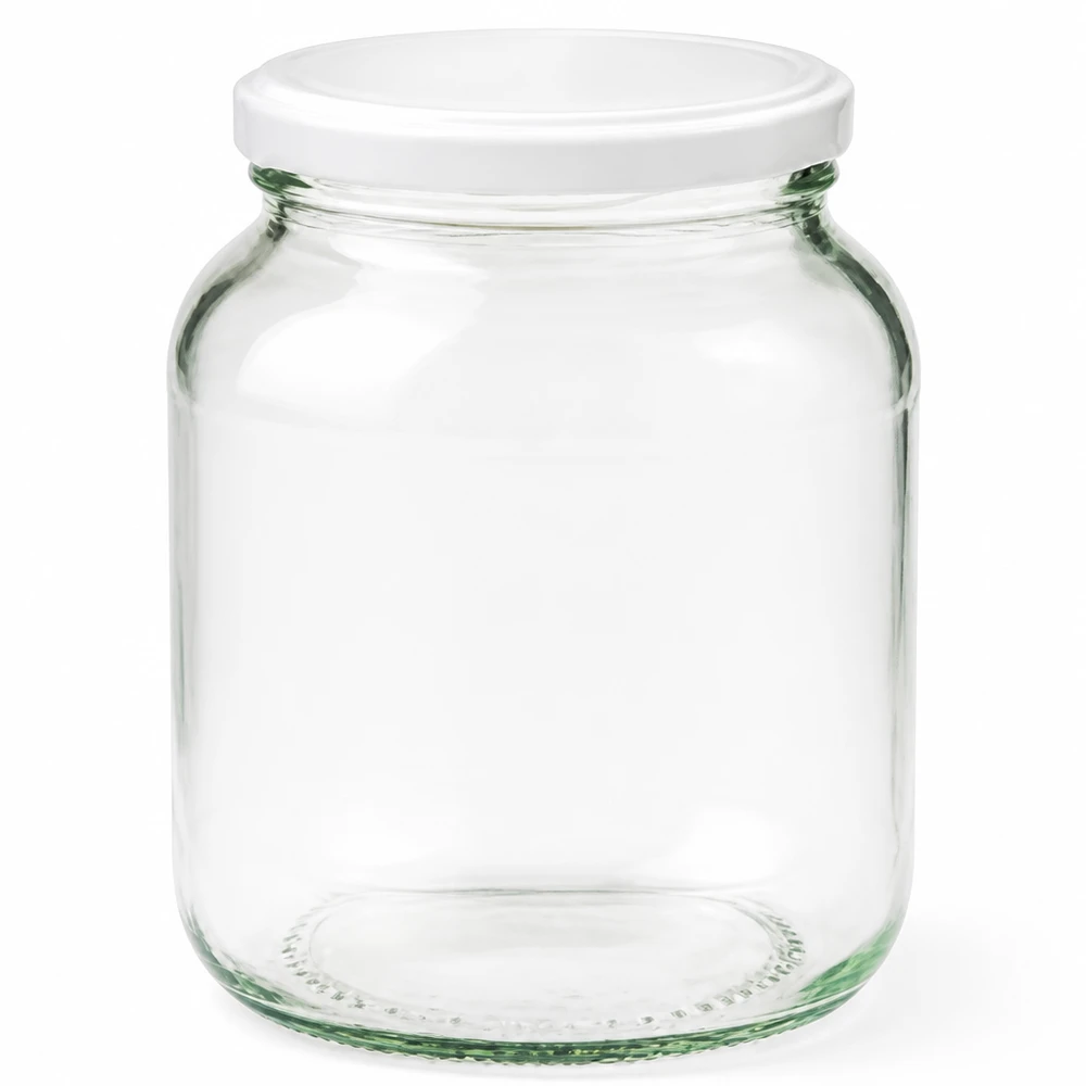 370ml Ovalglas mit BasicSeal Deckel weiß UNiTWIST 370ml Ovalglas Einmachglas mit weißem BasicSeal Deckel UNiTWIST System transparent leer Vorratsglas