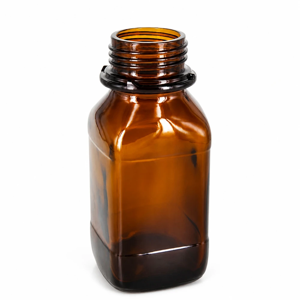 250ml Chemikalienflasche 250ml Weithalsflasche aus getöntem Glas für Chemikalienlagerung im Labor
