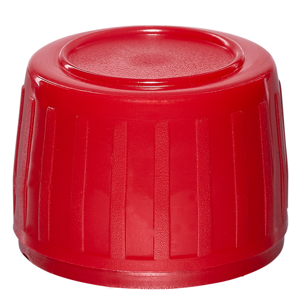 Tappo a vite rosso con anello antimanomissione PP28 ApoGlas Tappo a vite rosso con anello antimanomissione PP28 ApoGlas