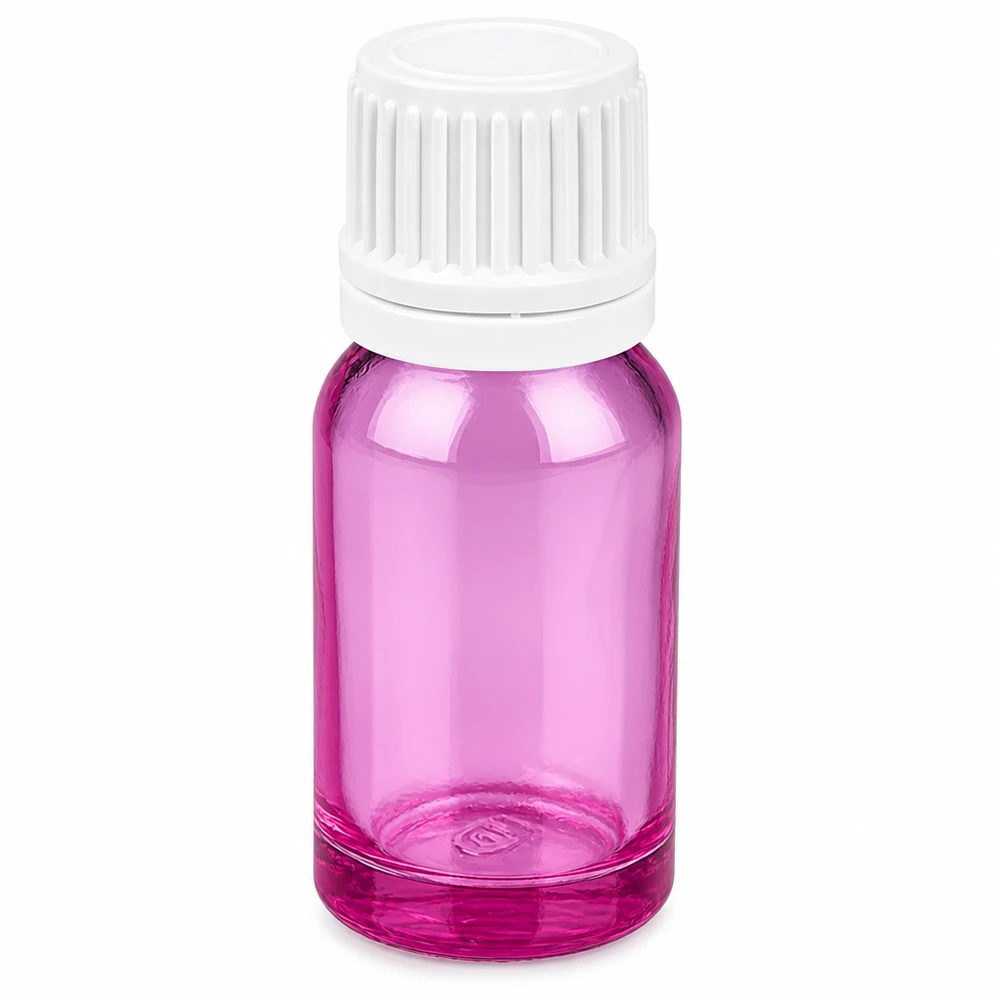 10ml Flasche 11mm Schraubverschluss weiss Originalität Schraubverschlusserschluss PurpleLine UT18/10 10ml SV Flasche Purple Line mit weißem OV für präzise Dosierung von Flüssigkeiten