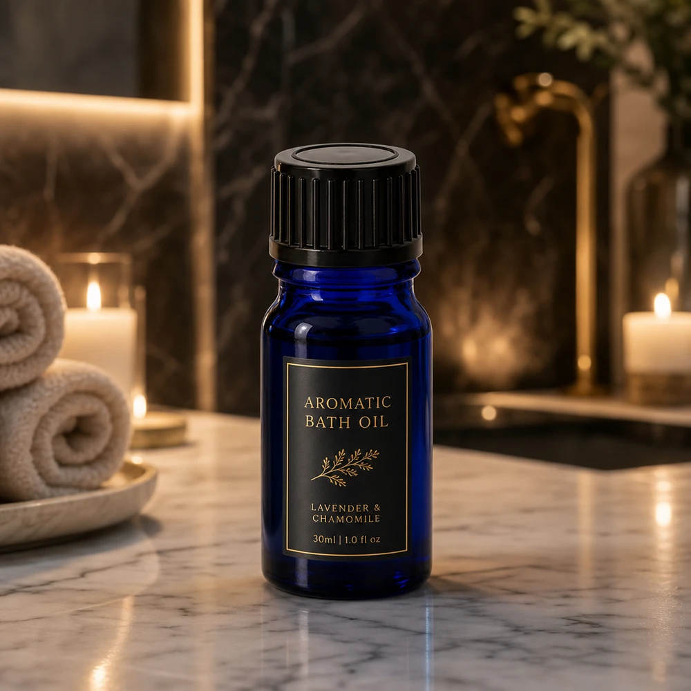 Versatile flacone da 5 ml in vetro colorato per l'aromaterapia e la cosmesi naturale