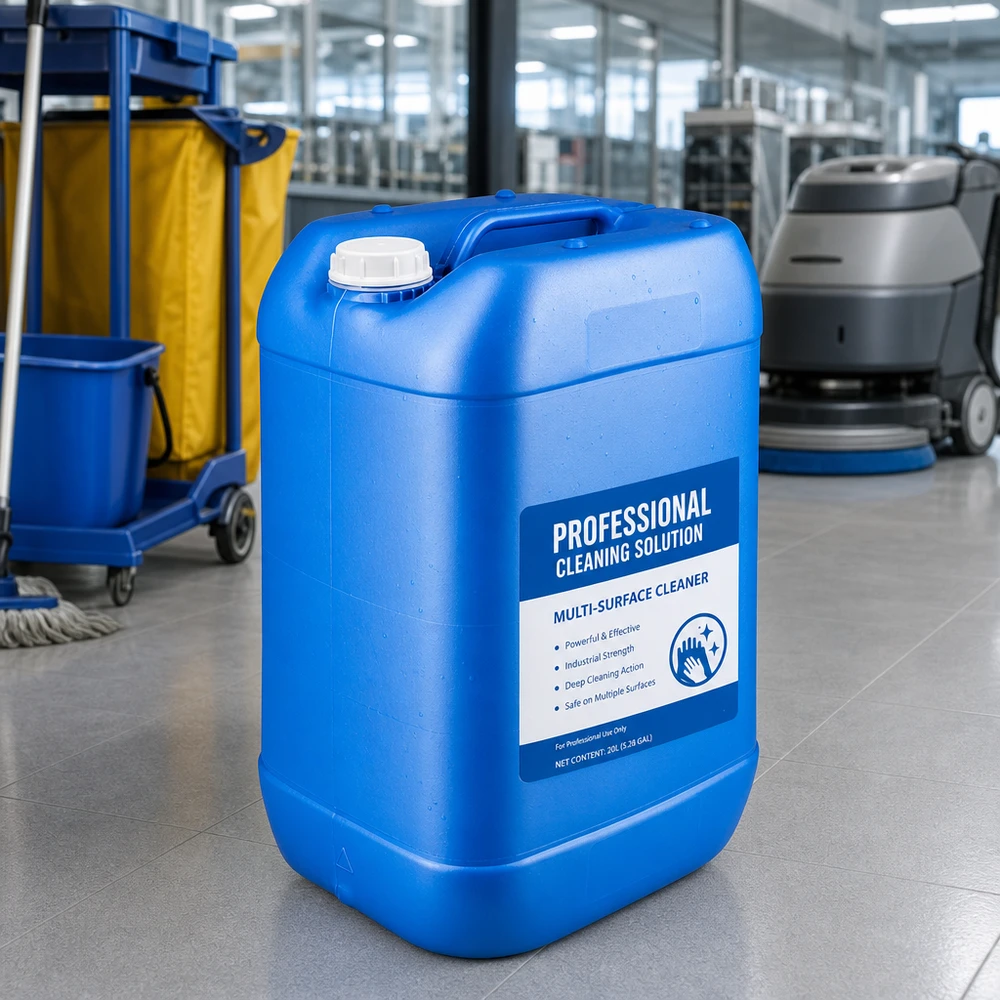 Bidon 25 litres bleu sans bouchon Bidon de nettoyage professionnel de 25 litres, bleu, sans bouchon, destiné à un usage professionnel
