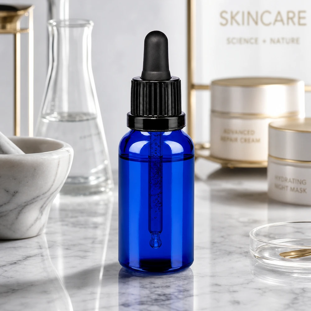 Flacone contagocce da 20 ml con pipetta nera - qualità professionale per laboratori e farmacie