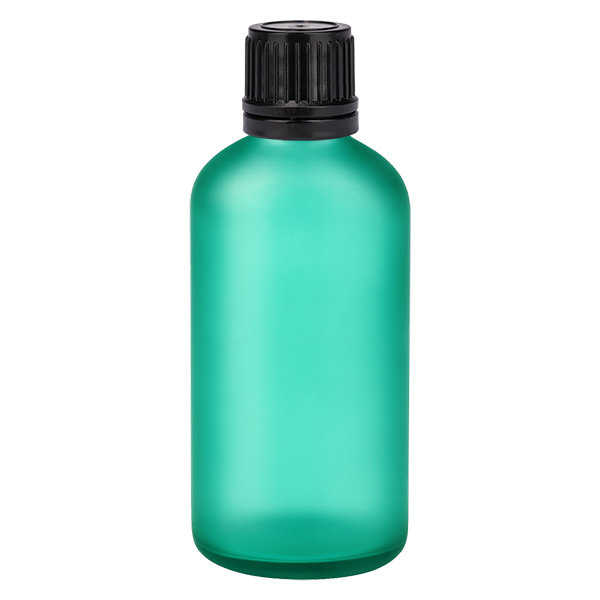 100ml Globuliflasche 8mm Giessring schwarz Originalitätsverschluss GreenL. UT18/10
