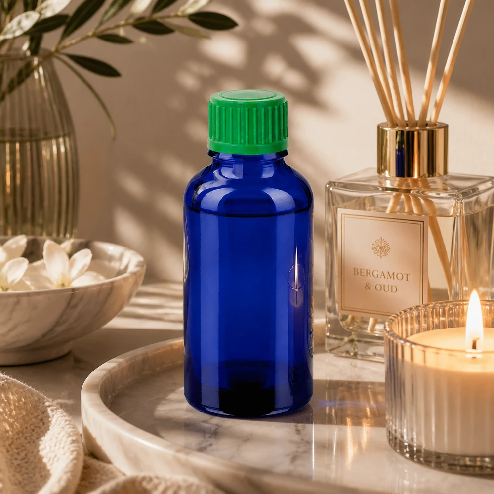 Flacone contagocce da 30 ml della serie BlueLine - perfetto per l'uso in mobilità e in viaggio