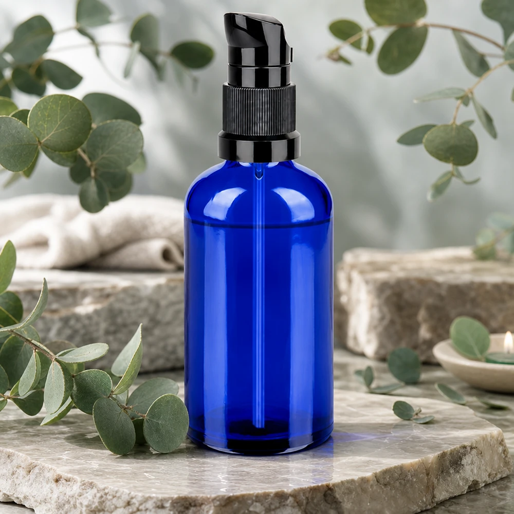 100ml Pumpflasche schwarz Standardverschluss BlueLine UT18/100 100ml Pumpflasche schwarz Standardverschluss BlueLine UT18/100