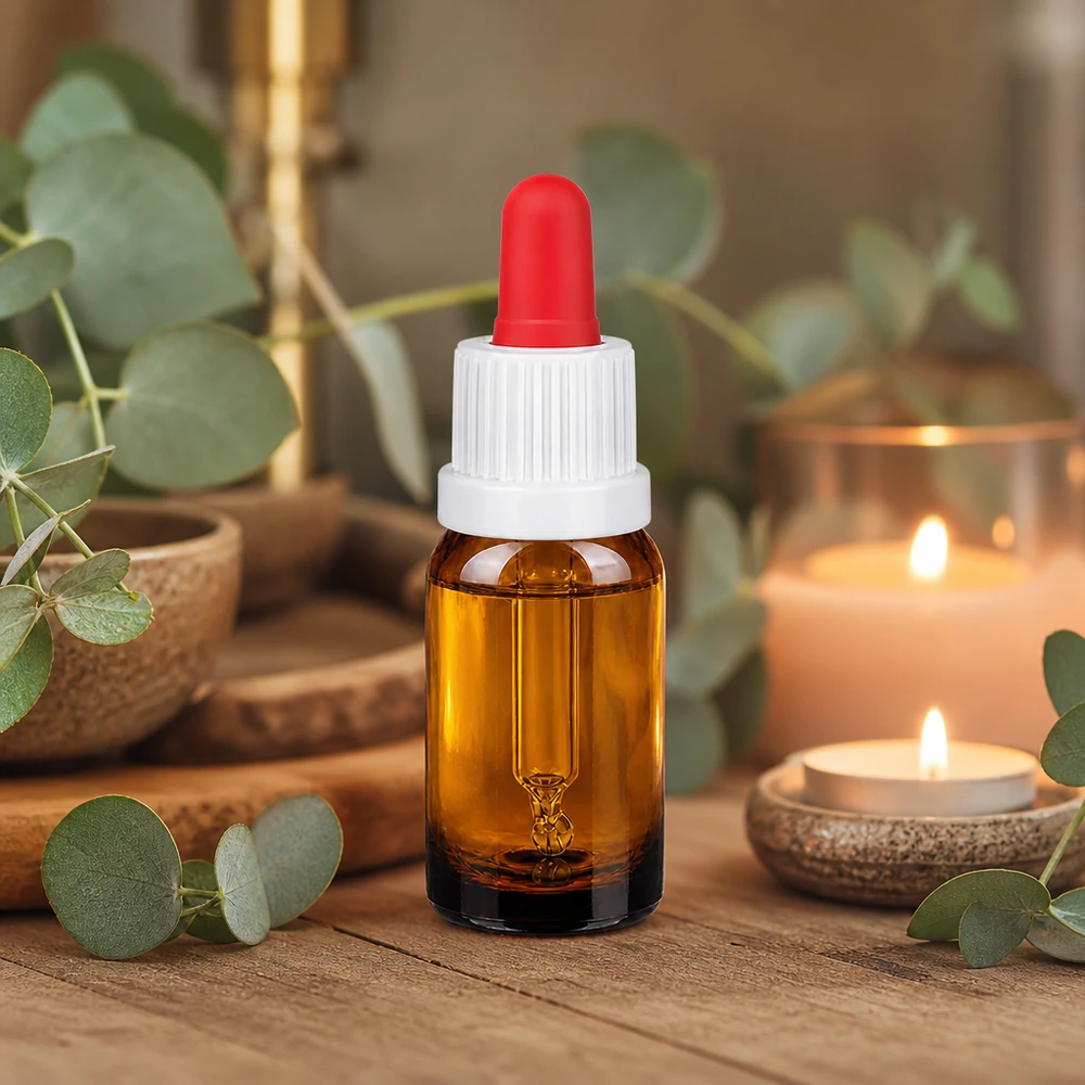 Flacone a pipetta piccolo da 10 ml in vetro ambrato con pratico tappo contagocce per cosmetici
