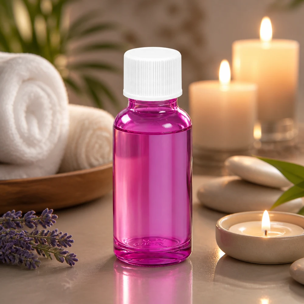 20ml Flasche 11mm Schraubverschluss weiss Standard PurpleLine UT18/20 Dekorative purple Glasflasche 20ml mit weissem SV-Verschluss für Geschenke und Präsente