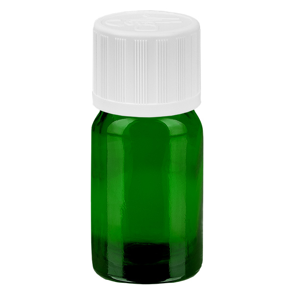 5ml Flasche 11mm Schraubverschluss weiß Standard Kindersicherung GreenLine UT18/5
