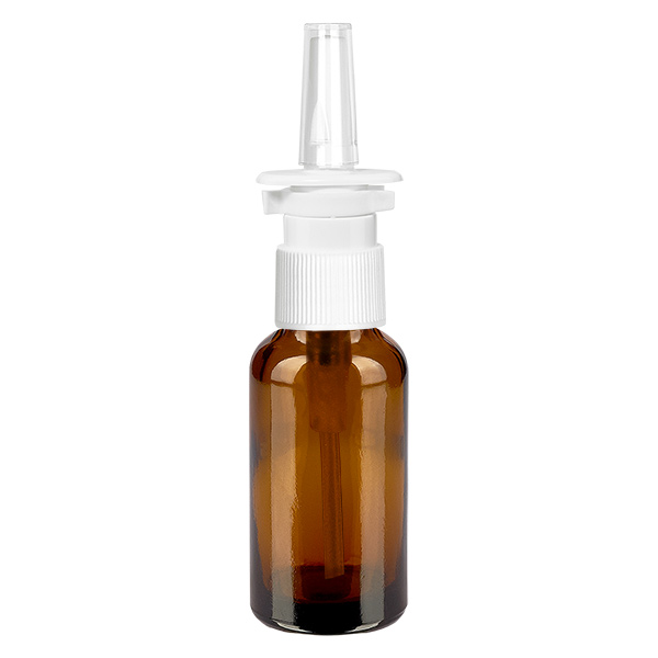 30ml Nasensprayflasche weiß/transparent Standardverschluss BrownLine UT18/30