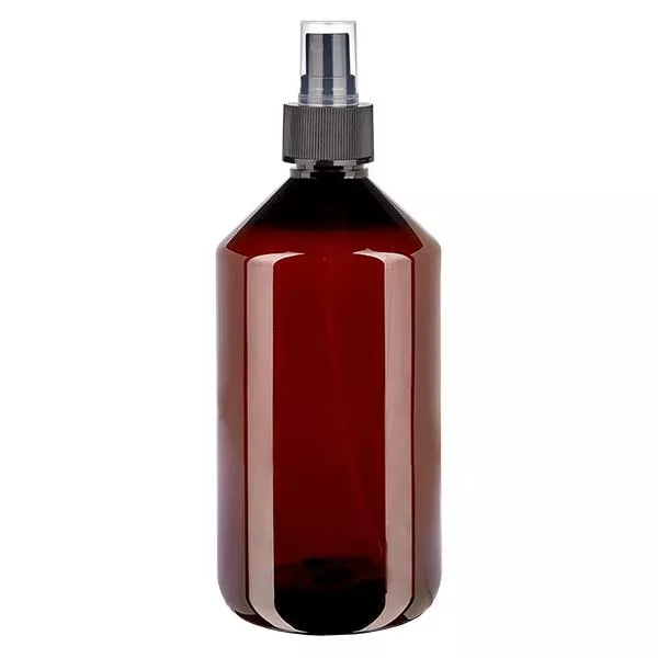 Flacon PET 750ml avec vaporisateur noir