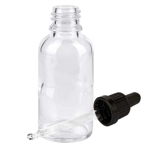 Bottiglia per pipette da 30 ml nera OV ClearLine UT18/30 Bottiglia per pipette da 30 ml nera OV ClearLine UT18/30