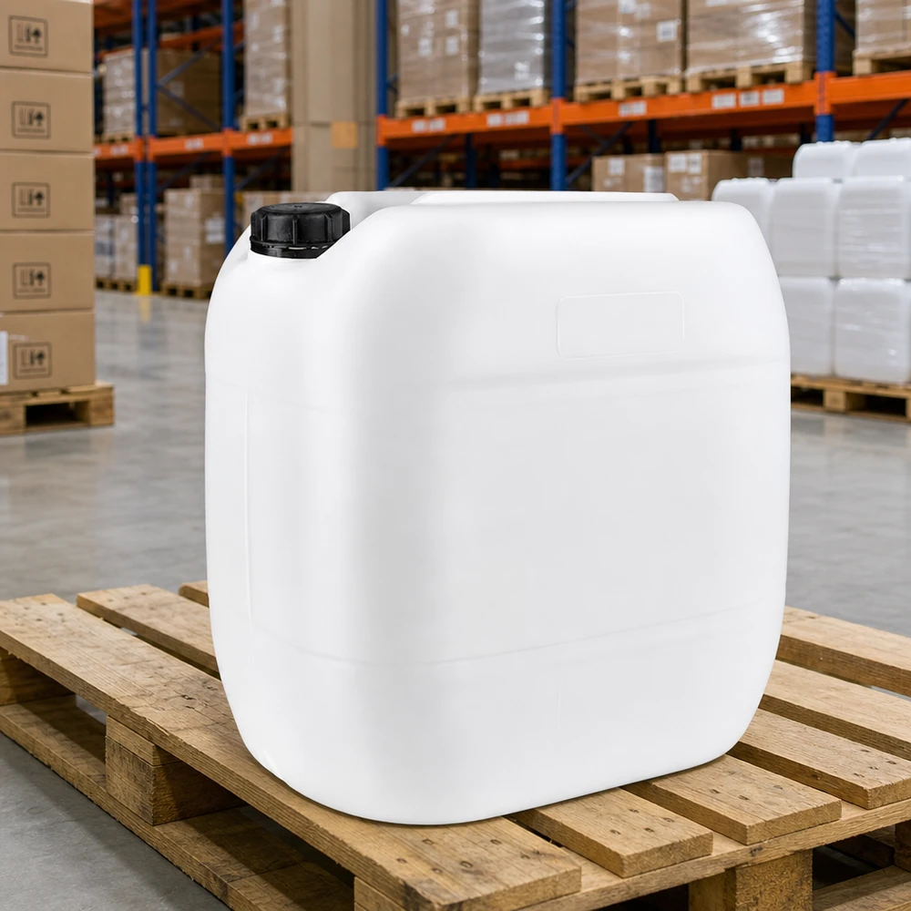Rechteckiger Lagerkanister 30 Liter für Chemikalien Öle und Reinigungsmittel
