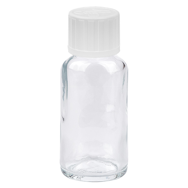 Bottiglia da 20ml 11mm SV bianco OV ClearLine UT18/20 Bottiglia da 20ml 11mm SV bianco OV ClearLine UT18/20