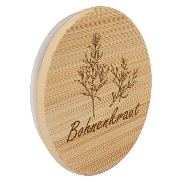 Holzdeckel "Bohnenkraut" für WECK RR60