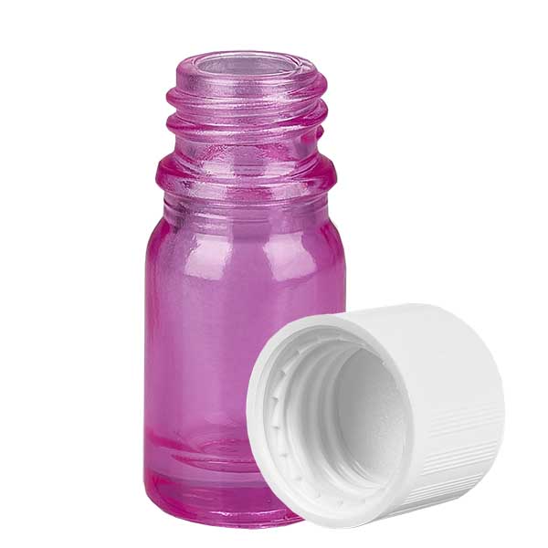 5ml Flasche 11mm Schraubverschluss weiß Standard Kindersicher PurpleLine UT18/5