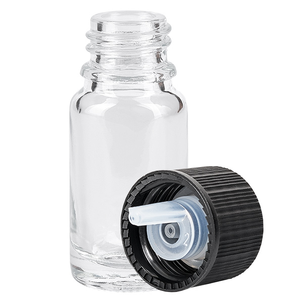 10ml Tropfflasche 1mm schwarz Standardverschluss ClearLine UT18/10