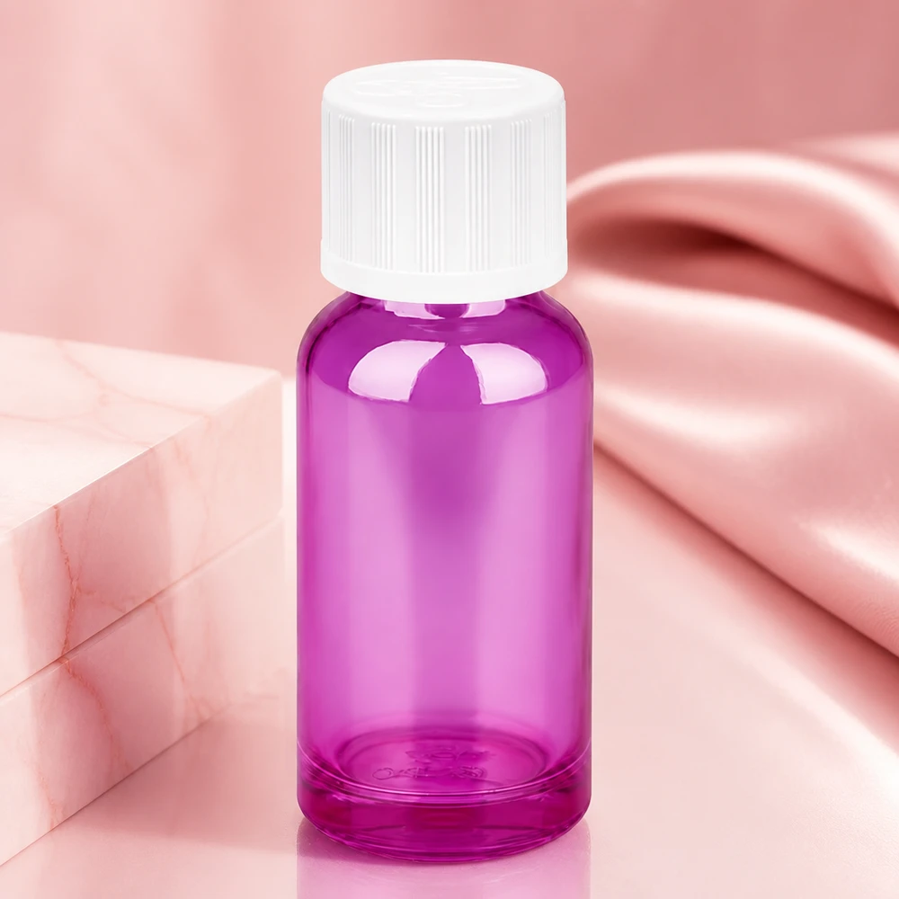 20ml Flasche 11mm Schraubverschluss weiß Standard Kindersicher PurpleLine UT18/20 Premium 20ml Glasflasche in Violett mit Kindersicherung für professionelle Pharmazie und Labor