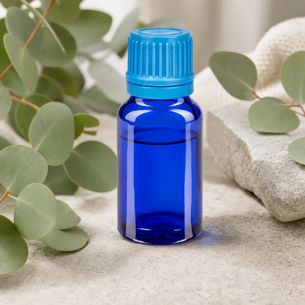 10ml Flasche 11mm Schraubverschluss blau Originalitätsverschluss BlueLine UT18/10 Handliche Blauglasflasche 10ml mit kindersicherem Verschluss für sichere Aufbewahrung