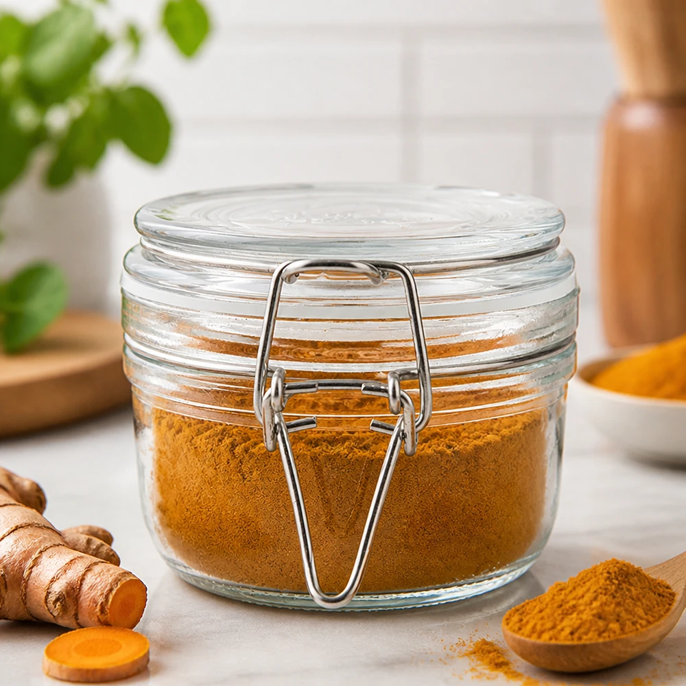 200ml Vorratsglas mit Silikonring und Bügelverschluss UNiTWIST Piccolo barattolo da 200 ml con tappo girevole, ideale per spezie ed erbe aromatiche in cucina