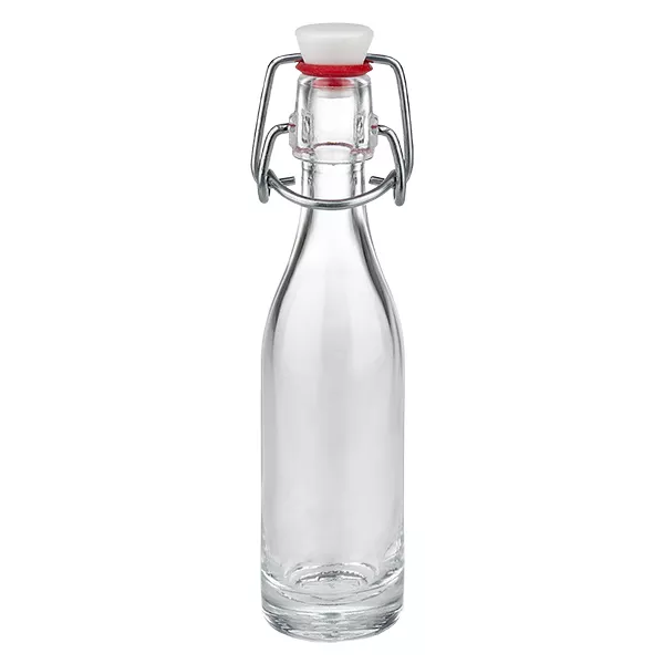 50ml Glasflasche und Bügelverschluss PVC UNiTWIST 50ml Glasflasche mit Bügelverschluss PVC UNiTWIST - kleine Flasche mit Metallbügel und weißem Korken