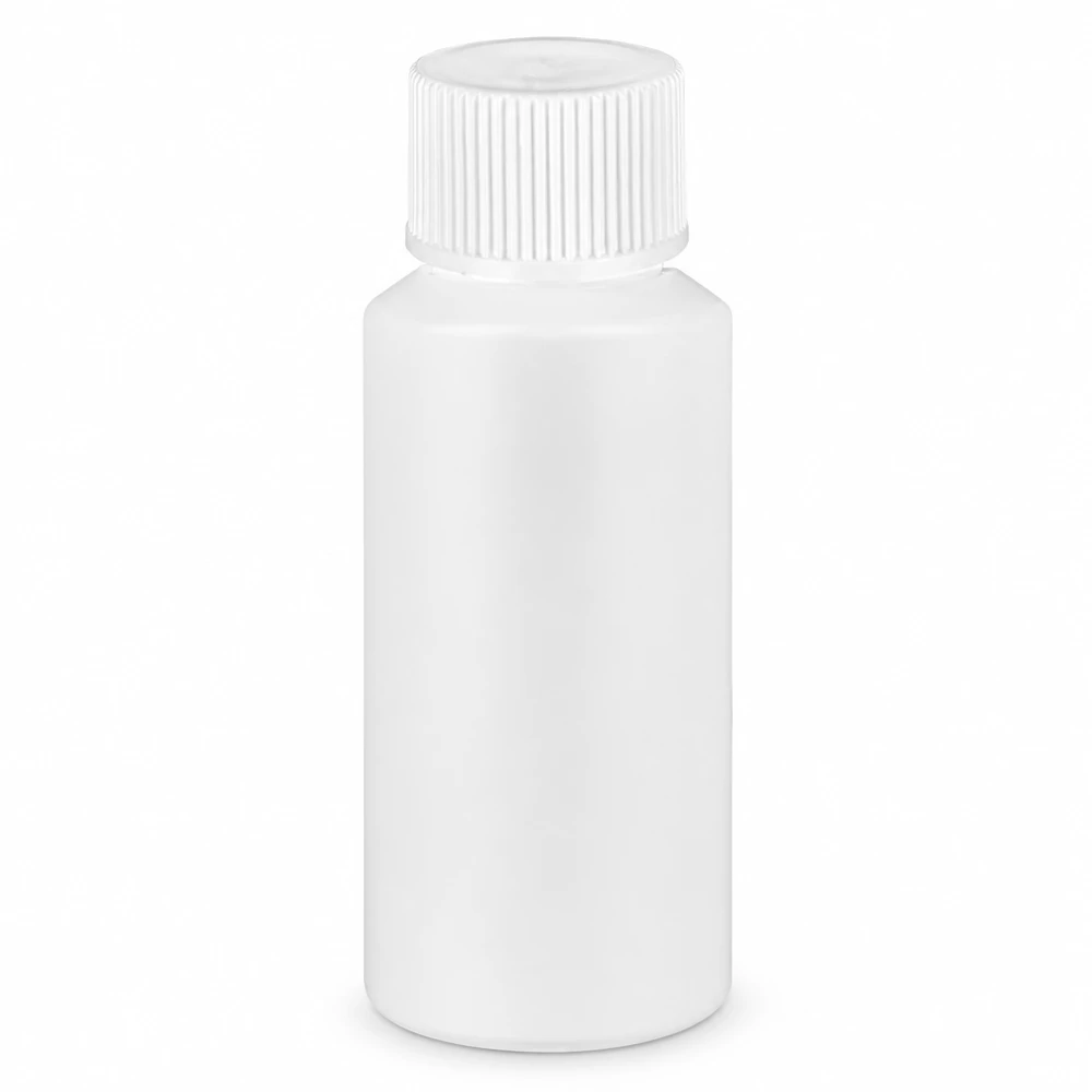 Flacon de pharmacie HDPE 30ml blanc avec bouchon vissable blanc Flacon en PEHD blanc de 30 ml pour médicaments en gouttes et liquides pharmaceutiques