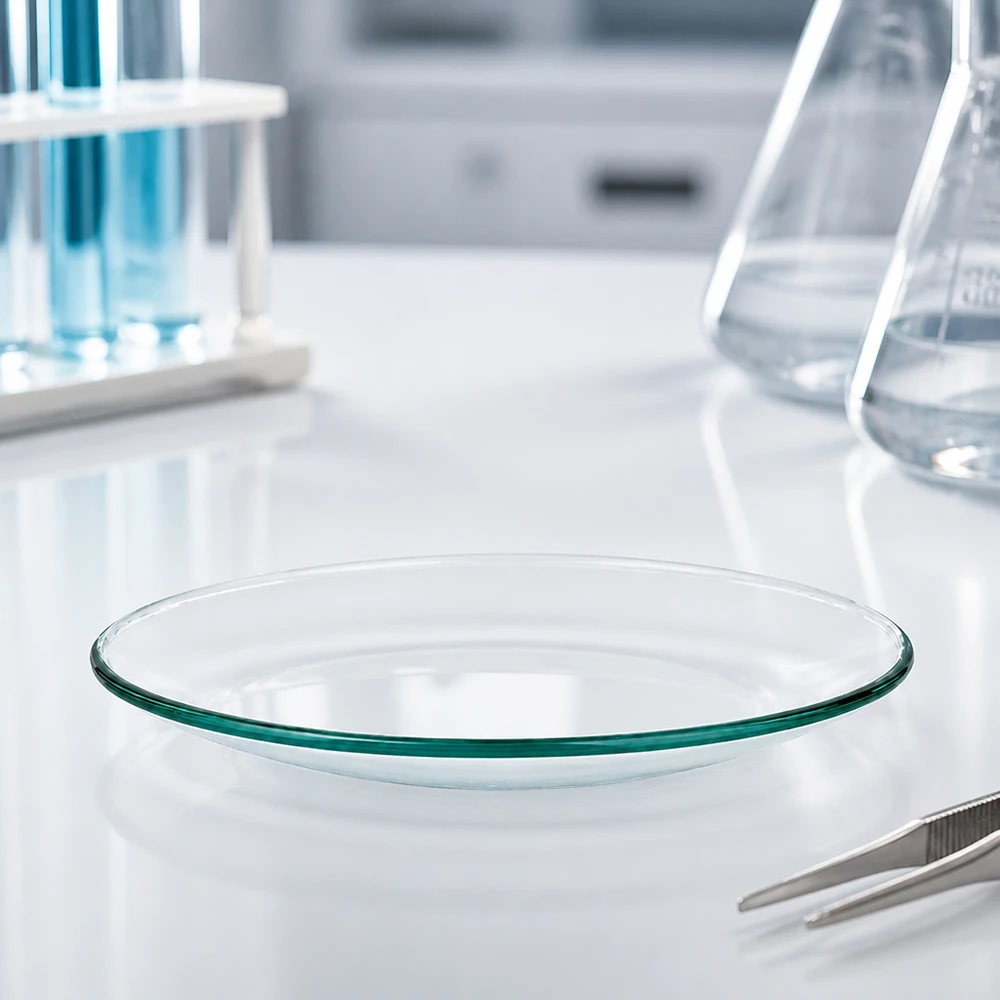 Piatto in vetro per orologio Ø 120 mm Piatto di precisione in vetro da 120 mm con bordi lisci per una manipolazione sicura in laboratorio