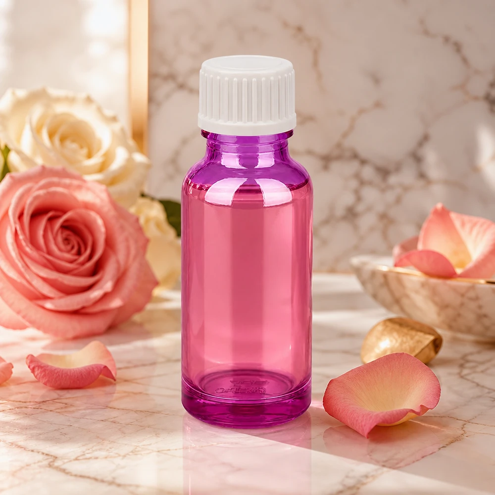 20ml Tropfflasche 0.9mm weiss Standard PurpleLine. UT18/20 20ml Tropfspender Purple mit 0.9mm Öffnung für kontrollierte Flüssigkeitsabgabe