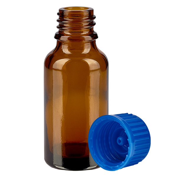 20ml Flasche 11mm Schraubverschluss blau Standard BrownLine UT18/20