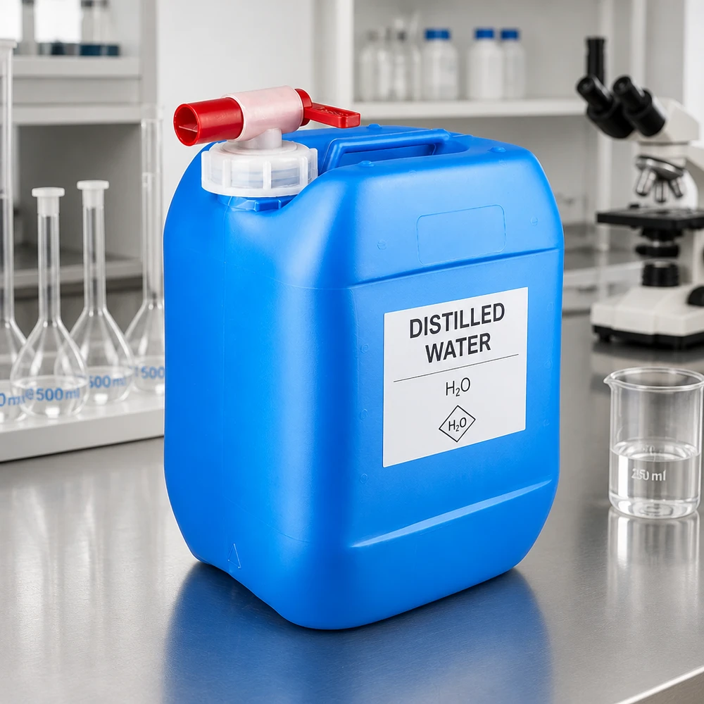 Kanister 10 Liter blau mit Auslaufhahn Rechteckiger Kunststoffkanister 10 Liter in Blau mit integriertem Auslaufventil