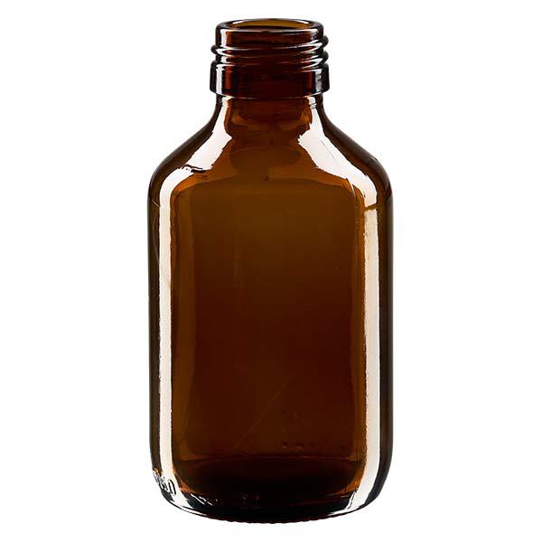 Flacone per medicinali da 150 ml marrone, senza tappo PP28 ApoGlas Flacone per medicinali da 150 ml marrone, senza tappo PP28 ApoGlas