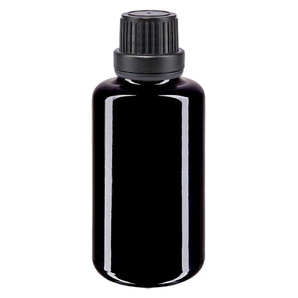 Flacone da farmacia viol. 30ml contagocce pr. Pr. 2mm nero OV Flacone da farmacia viol. 30ml contagocce pr. Pr. 2mm nero OV
