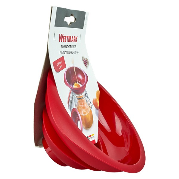 Einmachtrichter 2in1, rot, Polypropylen