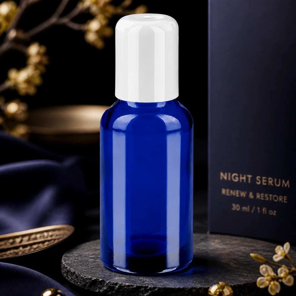 30ml Roll-On Flasche weiß Standardverschluss BlueLine UT18/30 Ergonomische Roll-On Flasche 30ml mit glatter Oberfläche ermöglicht einfache Handhabung und Reinigung