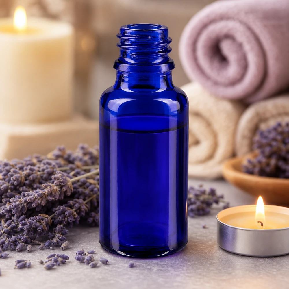 Tropfflasche 20ml DIN 18 BLAUGLAS Klassische blaue 20ml ApoGlas Flasche im Vintage-Design für Heilpraktiker und Therapeuten