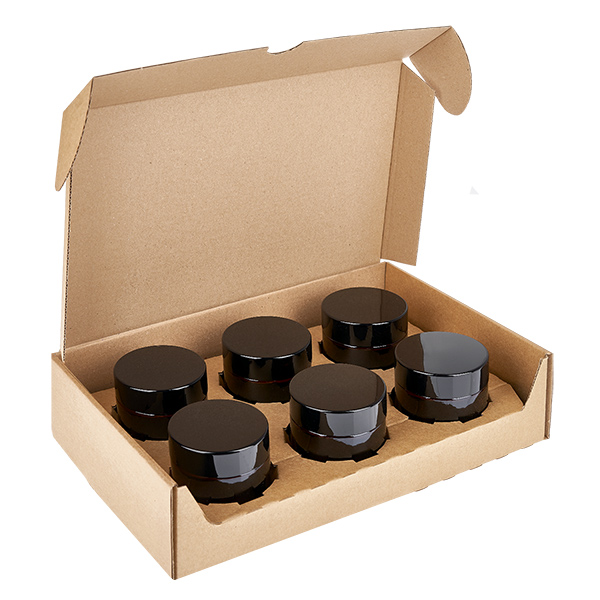 Glastiegel 60ml braun mit Einlegedeckel UNiTWIST