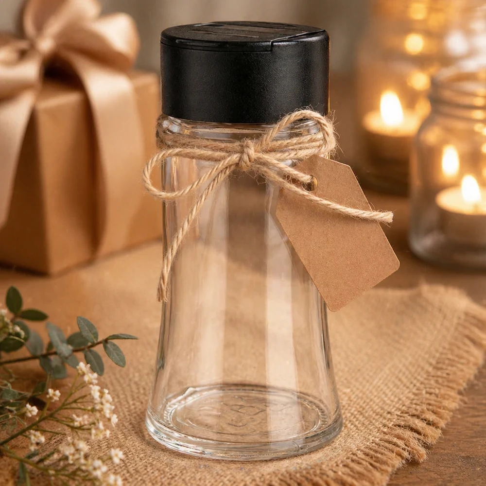 Pot à sel/épices 95 ml avec double saupoudreuse, noir Pot à sel/épices 95 ml avec double saupoudreuse, noir