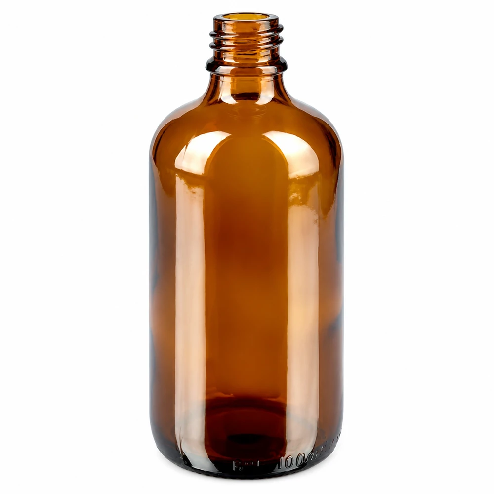 Flacone in vetro a protezione della luce 100ml marrone serie OV BrownLine per la conservazione sicura dei principi attivi